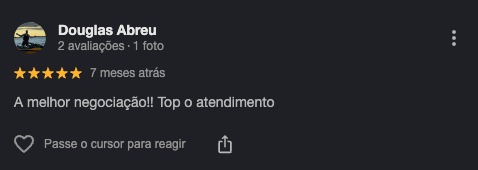 Avaliação 5 estrelas no Google de Douglas Abreu sobre a Multimetais