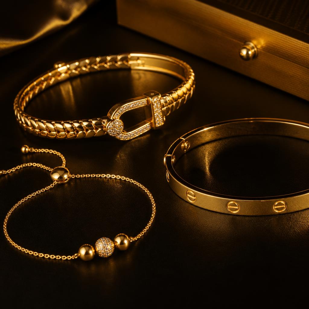 Pulseiras de ouro compradas pela Multimetais