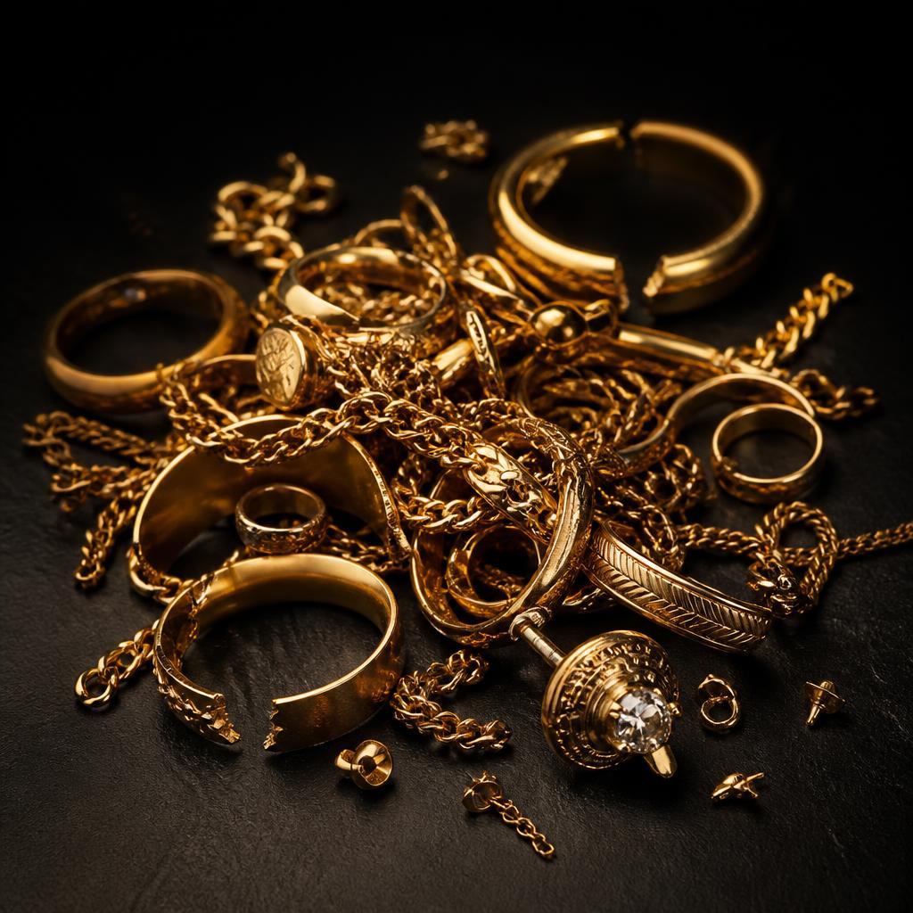 Ouro quebrado de ouro compradas pela Multimetais